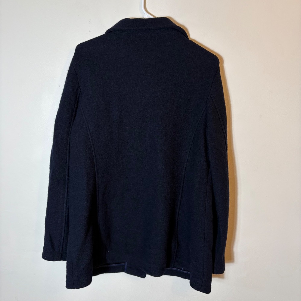 L.L. Bean Wool Button Front Coat Jacket Classic Style Large - Picture 6 of 6